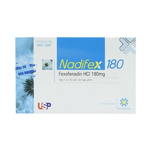 Nadifex 180 Usp 1X10 Hv Pharma (Hộp 1 Vỉ x 10 Viên)