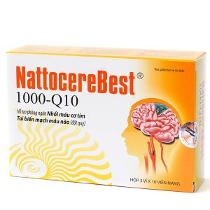 Nattocerebest - Viên Uống Bổ Não Trợ Tim (Hộp 3 Vỉ x 10 Viên)