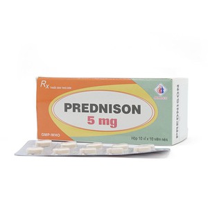 Prednison 5Mg (Hộp 10 vỉ x 10 viên)
