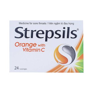 Strepsils Orange With Vitamin C 24 Viên (Hộp 2 vỉ x 12 viên)