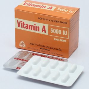 Vitamin A 5000 Ui (10 vỉ x 10 viên)