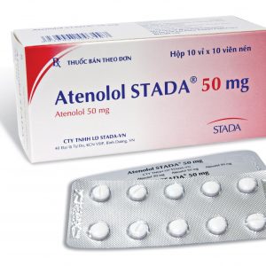 Atenolol 50 hộp 100v Stada (Hộp 10 vỉ x 10 viên)