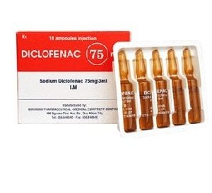 Diclofenac Kabi 75mg/3ml tiêm (Hộp 50 ống)