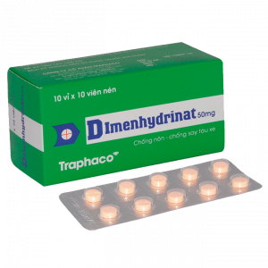 Dimenhydrinat 50mg (hộp 10 vỉ x 10 viên) TPC
