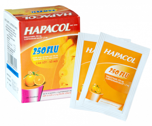 Hapacol 250mg Sinus Flu Hậu Giang