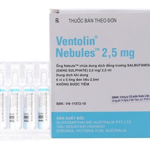 Ventolin Nebules 2.5 khí dung GSK (hộp 30 ống)