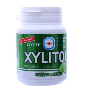 Xylitol Lime Mint không đường Lotte hũ 58g (Hộp)