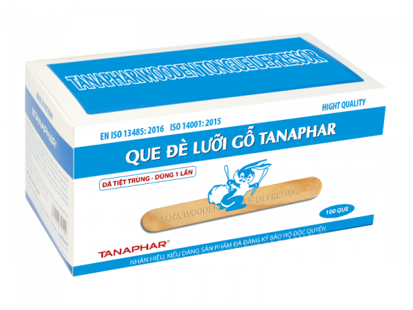 Que đè lưỡi gỗ TANAPHAR (hộp 100 que)