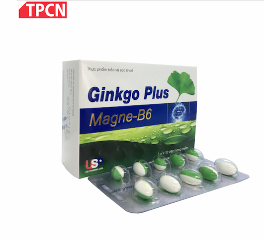 Ginkgo Plus Magne-B6 (TPCN) (Hộp 3 vỉ x 10 viên nang mềm)